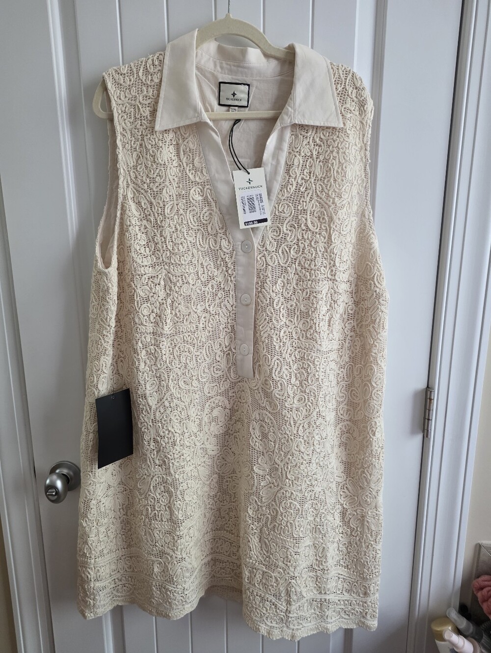 NWT Tuckernuck Tan Lace Sleeveless Collier Dress Plus Size XXXL - Picture 2 of 8